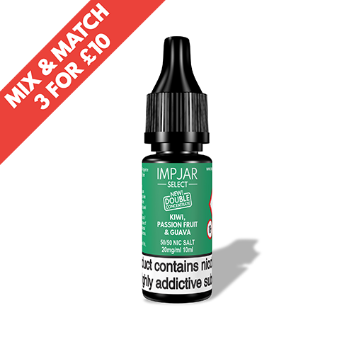 Kiwi Passion Fruit Guava Imp Jar Select 10ml Nic Salt