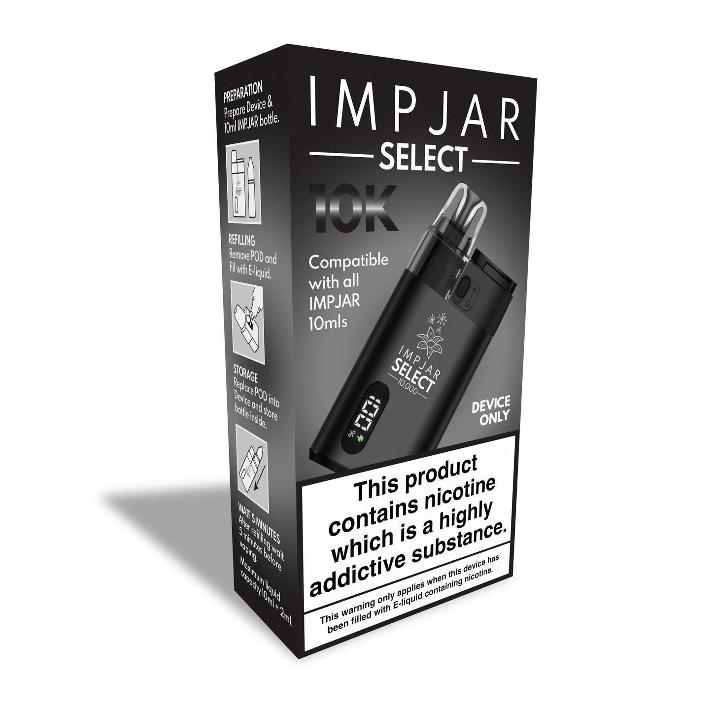 Imp Jar Select Kit - (Black) and 1x 10ml Nic Salt