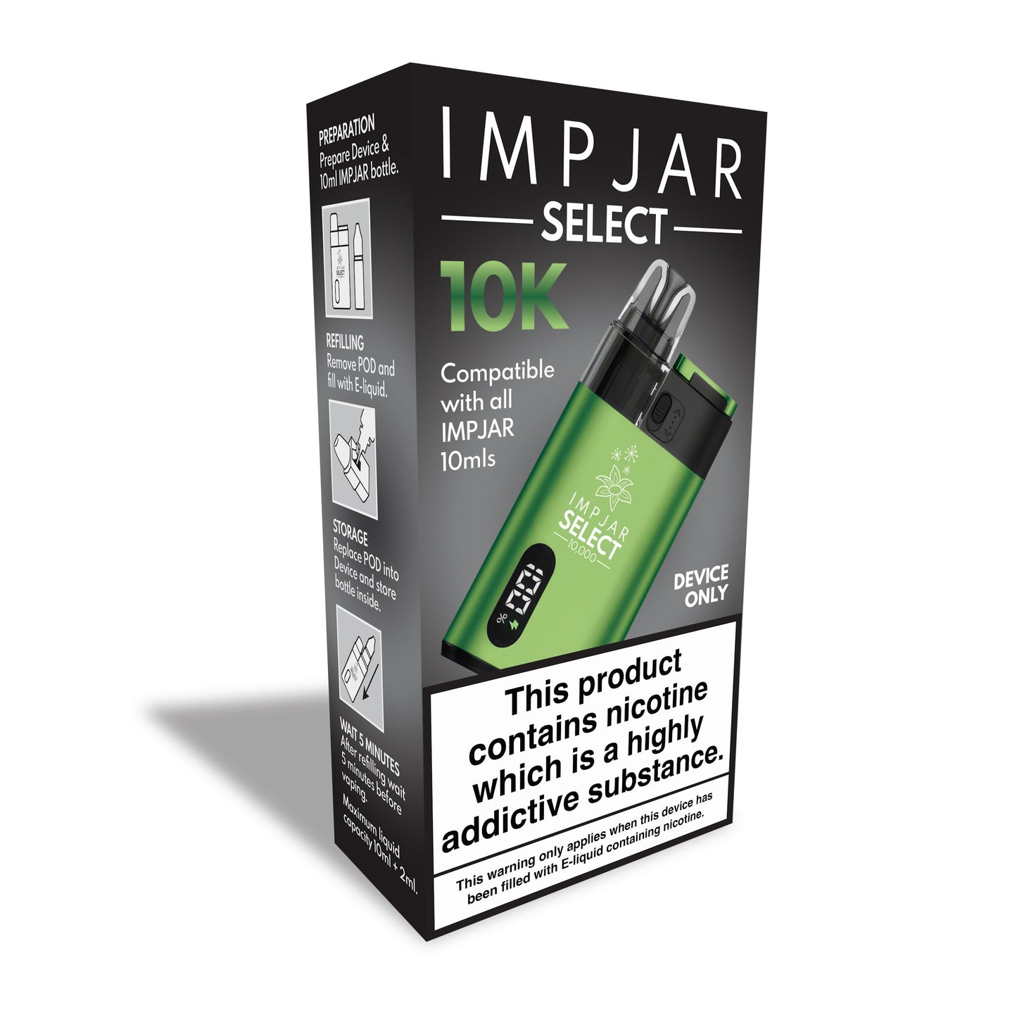 Imp Jar Select Kit - (Green) and 1x 10ml Nic Salt