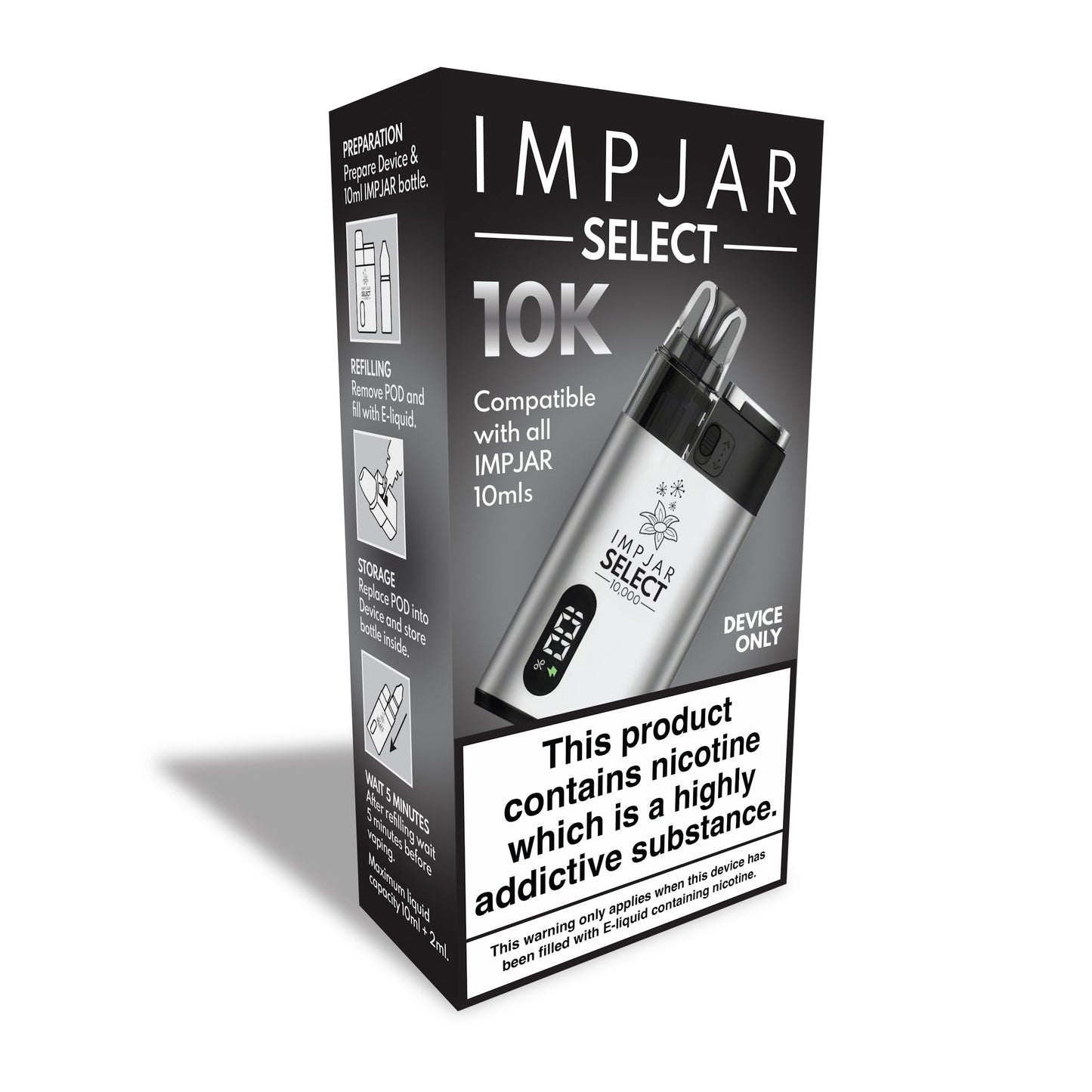 Imp Jar Select Kit - (Silver) and 1x 10ml Nic Salt
